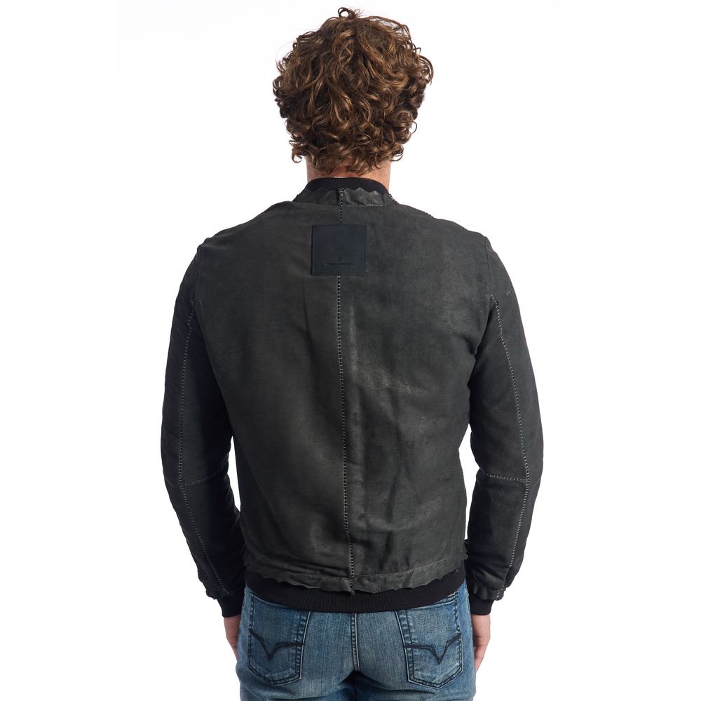 Roberto Pepe Luxus Grau Lammfell Herren Jacke