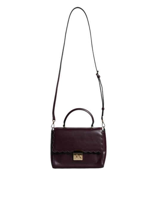 Michael Kors – Umhängetasche „Mindy“ aus violettem Leder mit Logo-Schild