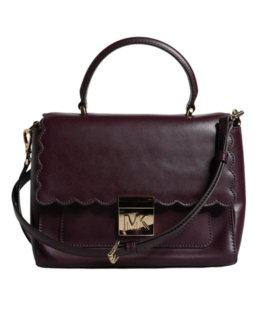 Michael Kors – Umhängetasche „Mindy“ aus violettem Leder mit Logo-Schild