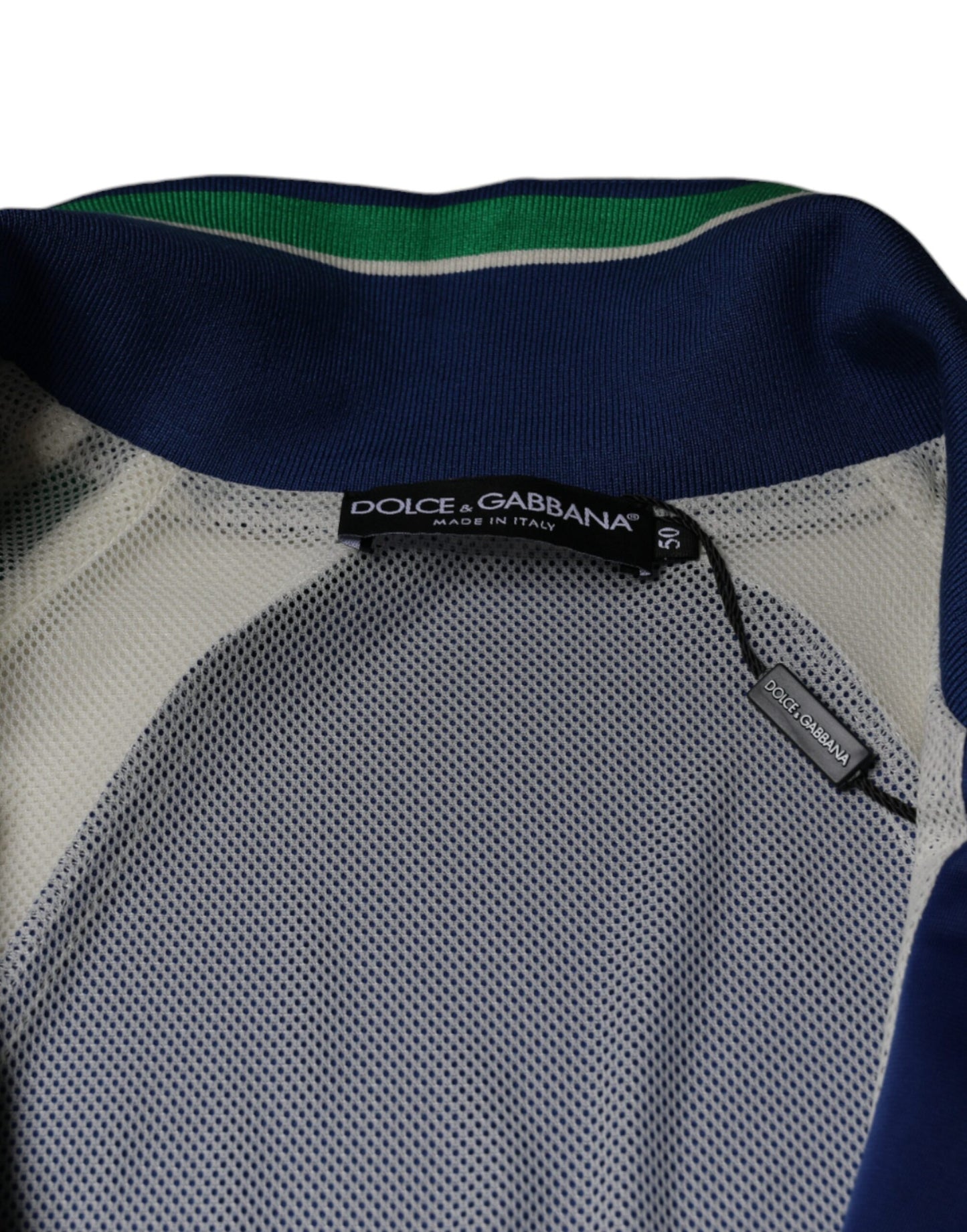 Dolce & Gabbana – Mehrfarbige Bomberjacke aus Polyester mit durchgehendem Reißverschluss