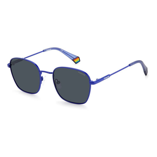 Polaroid – Blaue Sonnenbrille aus Edelstahl