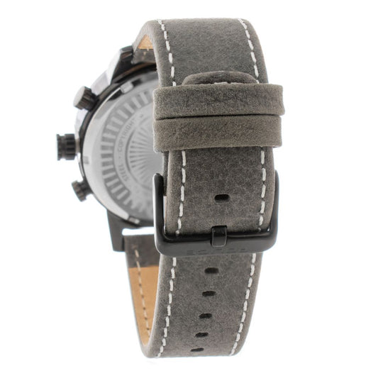 Police Gray Leather Dress Watch
