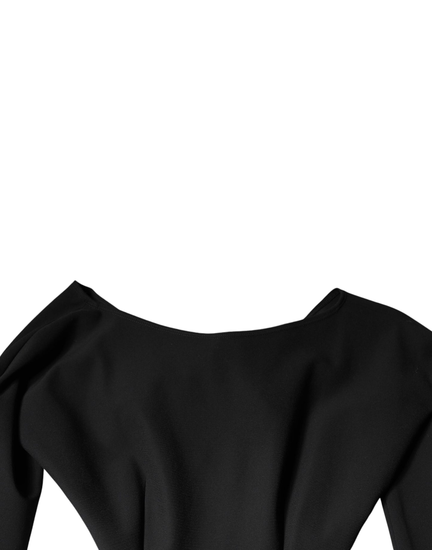 Dolce & Gabbana – Schwarzes Minikleid aus Viskose mit Cut-Outs in A-Linie und langen Ärmeln