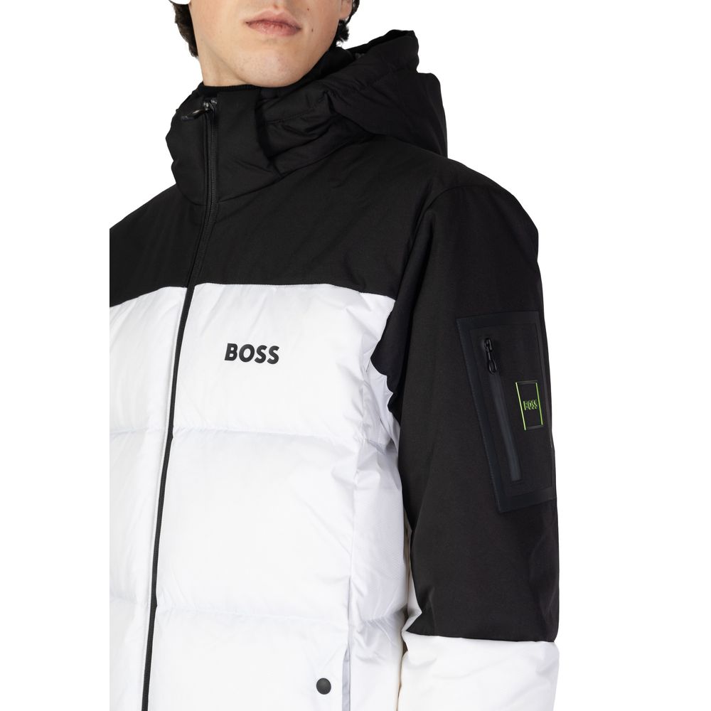 Hugo Boss White Recycled Polyester Jackets & Coat