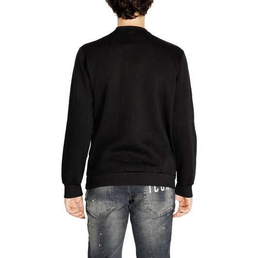Schwarzes Baumwoll-Sweatshirt mit Symbol