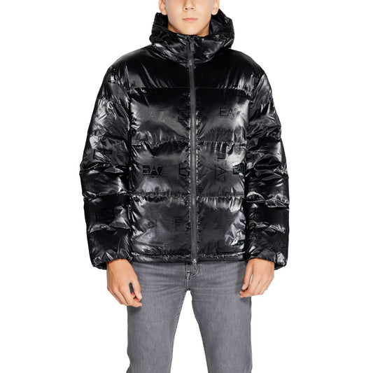 EA7 Emporio Armani Schwarze Polyesterjacken und -mäntel