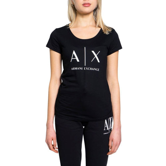 Armani Exchange – Schwarzes Baumwoll-T-Shirt