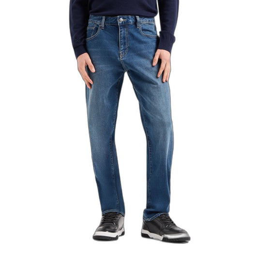 Armani Exchange – Blaue Skinny-Jeans aus Baumwolle