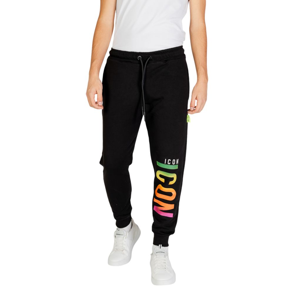 Icon Jogginghose aus schwarzer Baumwolle (Workout-Hose)