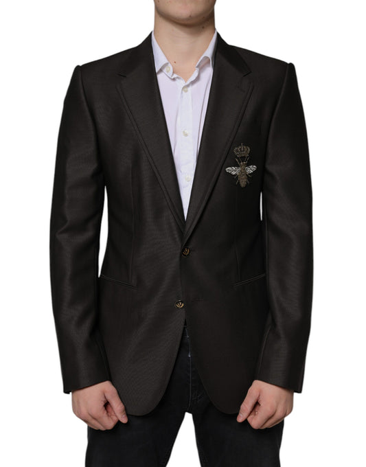 Dolce & Gabbana Blazer Braun Grün Bienenwolle Jacke Mantel