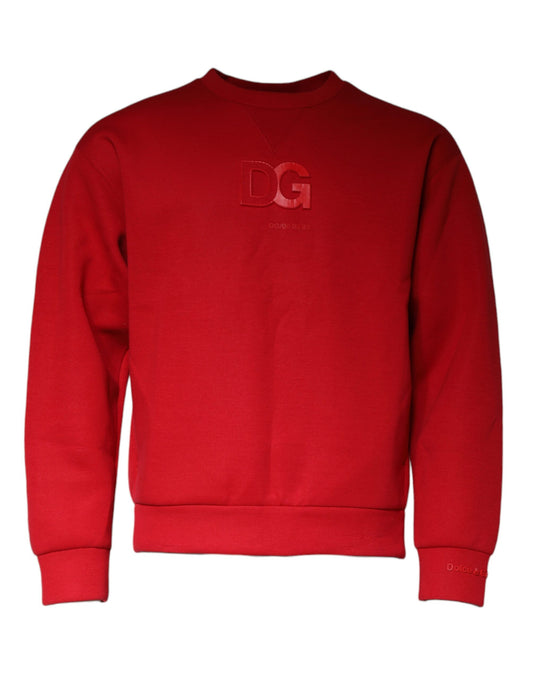 Dolce & Gabbana Kastanienbraunes DG-Logo-Sweatshirt aus Baumwolle für Herren