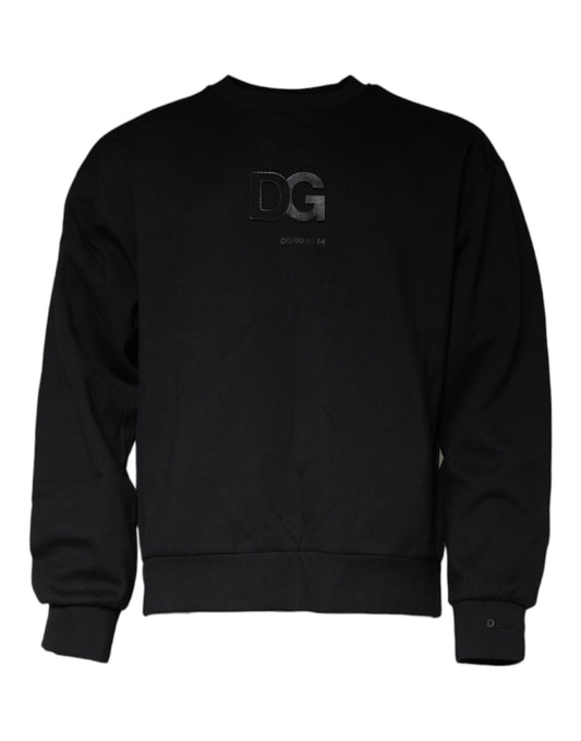 Dolce & Gabbana Schwarzer DG Logo Baumwoll-Sweatshirt für Herren