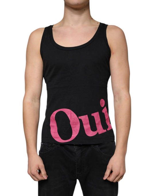 Dolce & Gabbana Schwarzes Baumwoll-Tank-T-Shirt für Herren