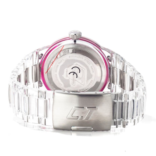 Chronotech Uhr aus transparentem Polycarbonat