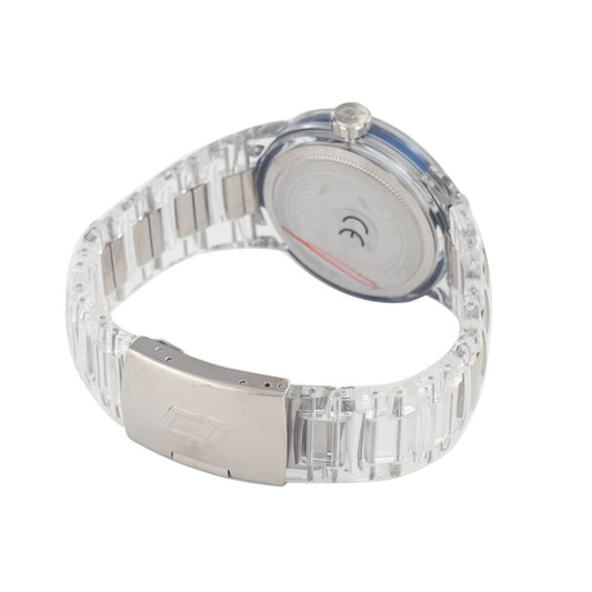 Chronotech Uhr aus transparentem Polycarbonat