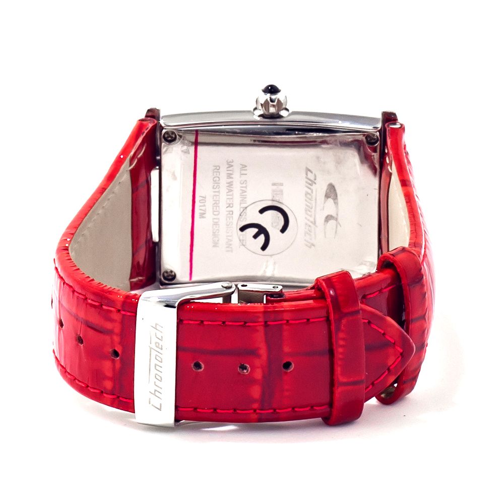 Chronotech Multicolor Leather Dress Watch