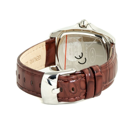 Chronotech Brown Leather Dress Watch