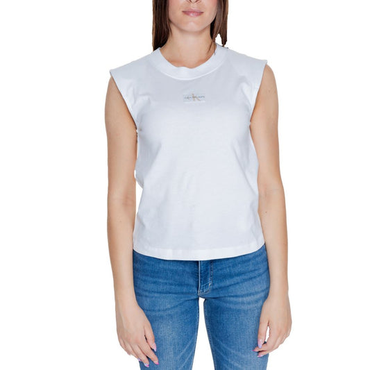 Calvin Klein Jeans – Weißes Baumwoll-T-Shirt