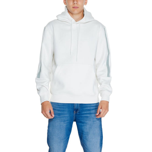 Calvin Klein Jeans Kapuzenpullover aus cremefarbener Baumwolle