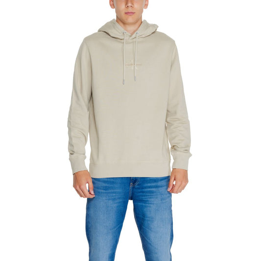 Calvin Klein Jeans – Kapuzenpullover aus recycelter Baumwolle in Beige