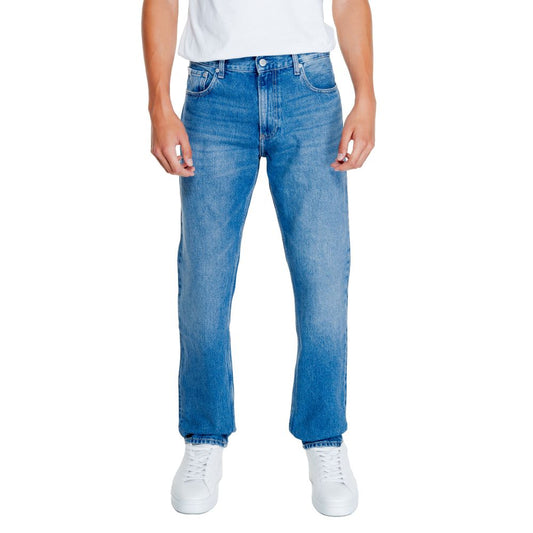 Calvin Klein Jeans Hellblaue Baumwolljeans mit entspannter Passform