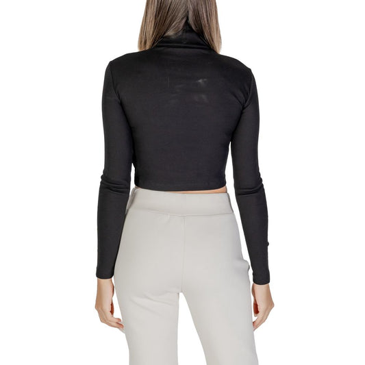 Calvin Klein Jeans – Schwarzes Langarmshirt aus Baumwolle
