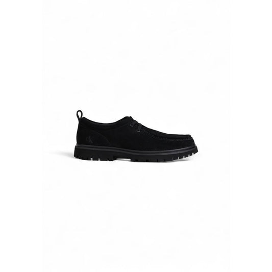 Calvin Klein Jeans – Oxfords und Derbys aus schwarzem Wildleder