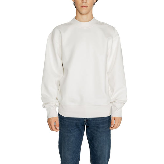 Calvin Klein Jeans – Weißes Sweatshirt aus recycelter Baumwolle