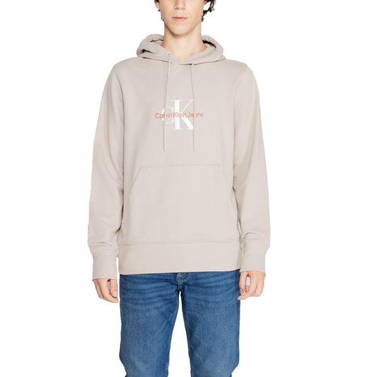 Calvin Klein Jeans – Kapuzenpullover aus recycelter Baumwolle in Beige