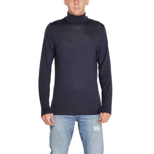 Calvin Klein – Blauer Rollkragenpullover aus Wolle