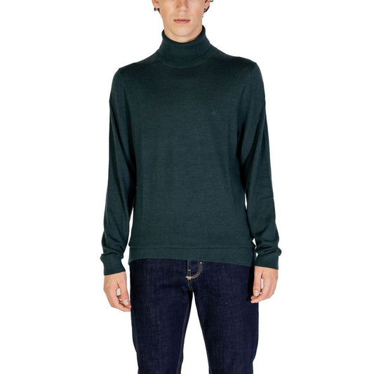 Calvin Klein – Grüner Rollkragenpullover aus Wolle