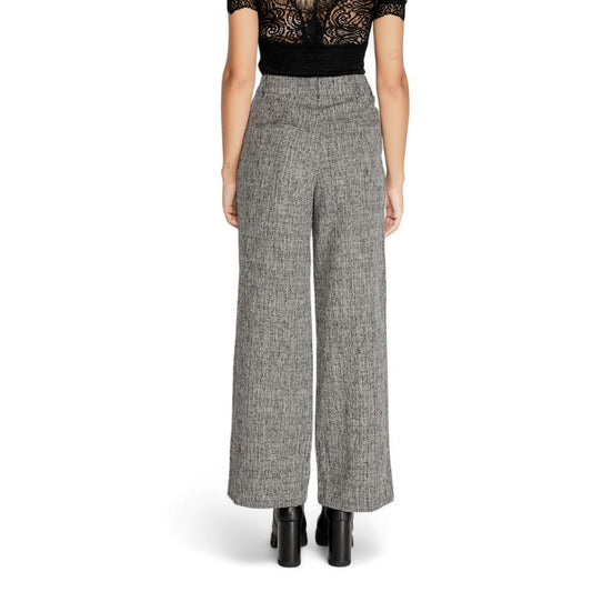 Vila Clothes – Schwarze Hose aus recyceltem Polyester