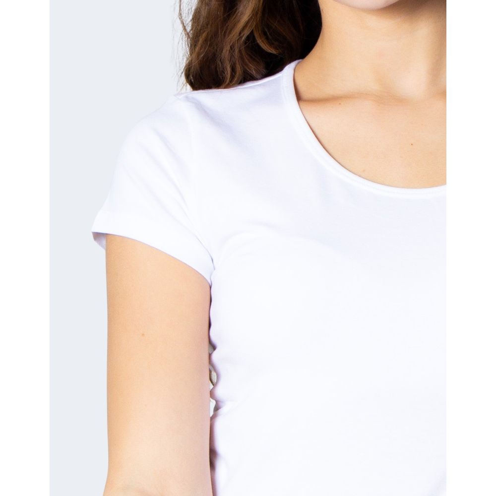 Nur weißes Baumwoll-T-Shirt