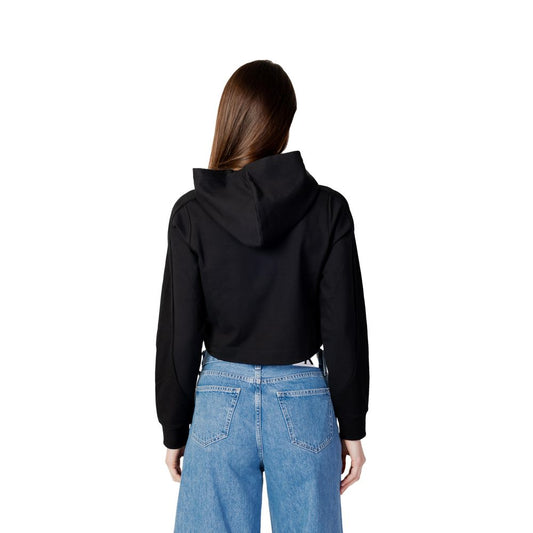 Calvin Klein Jeans – Schwarzes Viskose-Langarmshirt