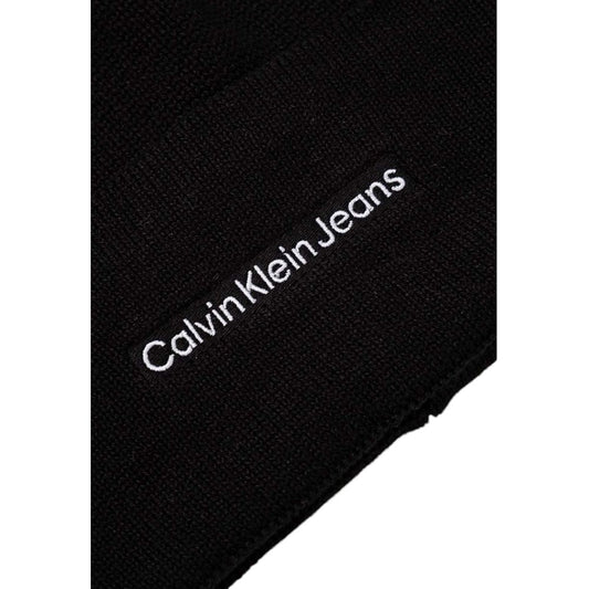 Calvin Klein Jeans – Baseballmütze aus schwarzer Baumwolle