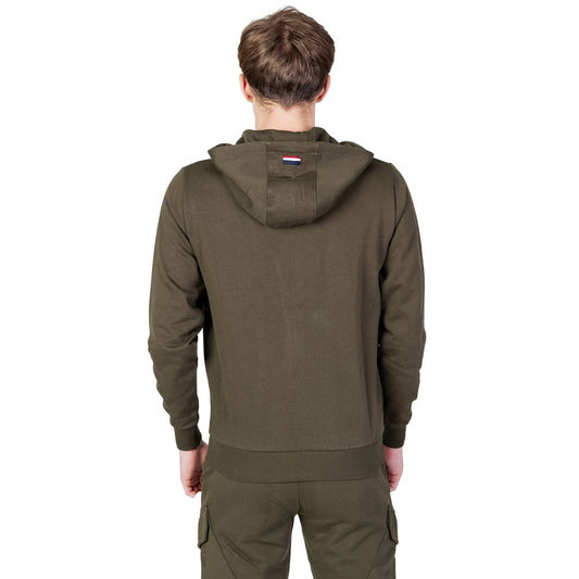 US POLO ASSN. Grüner Kapuzenpullover aus Baumwolle