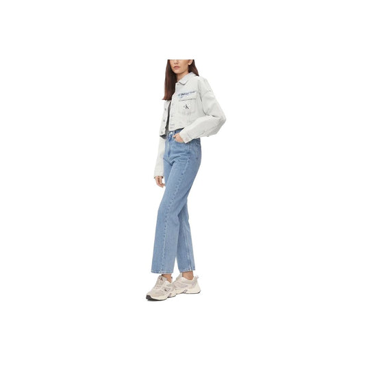 Calvin Klein Jeans – Hellblaue Jeans aus Baumwolle mit entspannter Passform