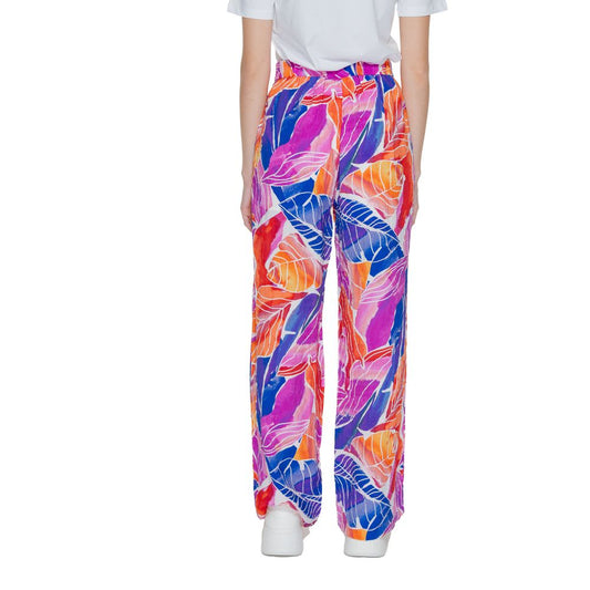 Vila Clothes – Mehrfarbige Viskosehose
