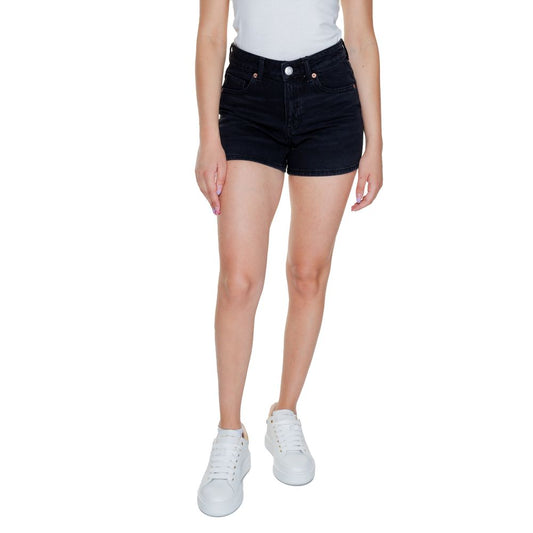 Vero Moda – Schwarze Baumwollshorts