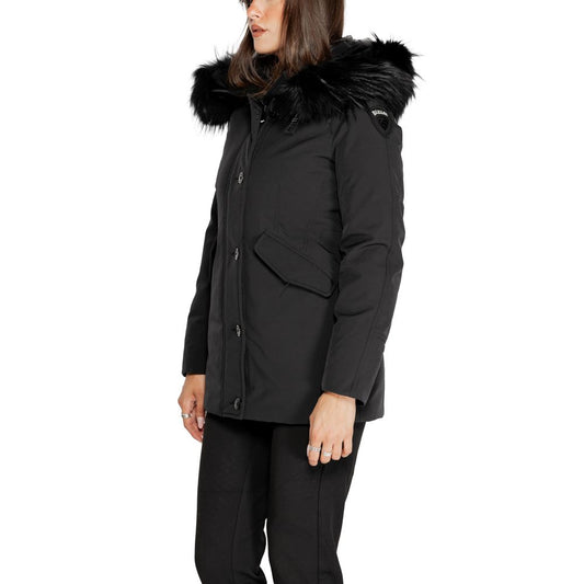 Blauer Schwarzer Polyesterparka