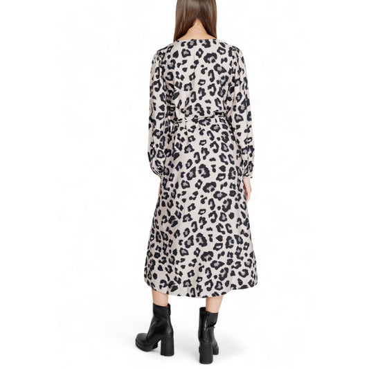 Jacqueline De Yong Gray Viscose Long Dress
