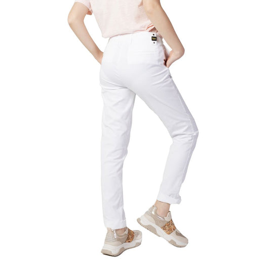 Blauer White Cotton Pant