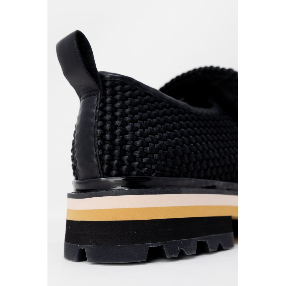 ASH Schwarze Leder-Plateaupumps