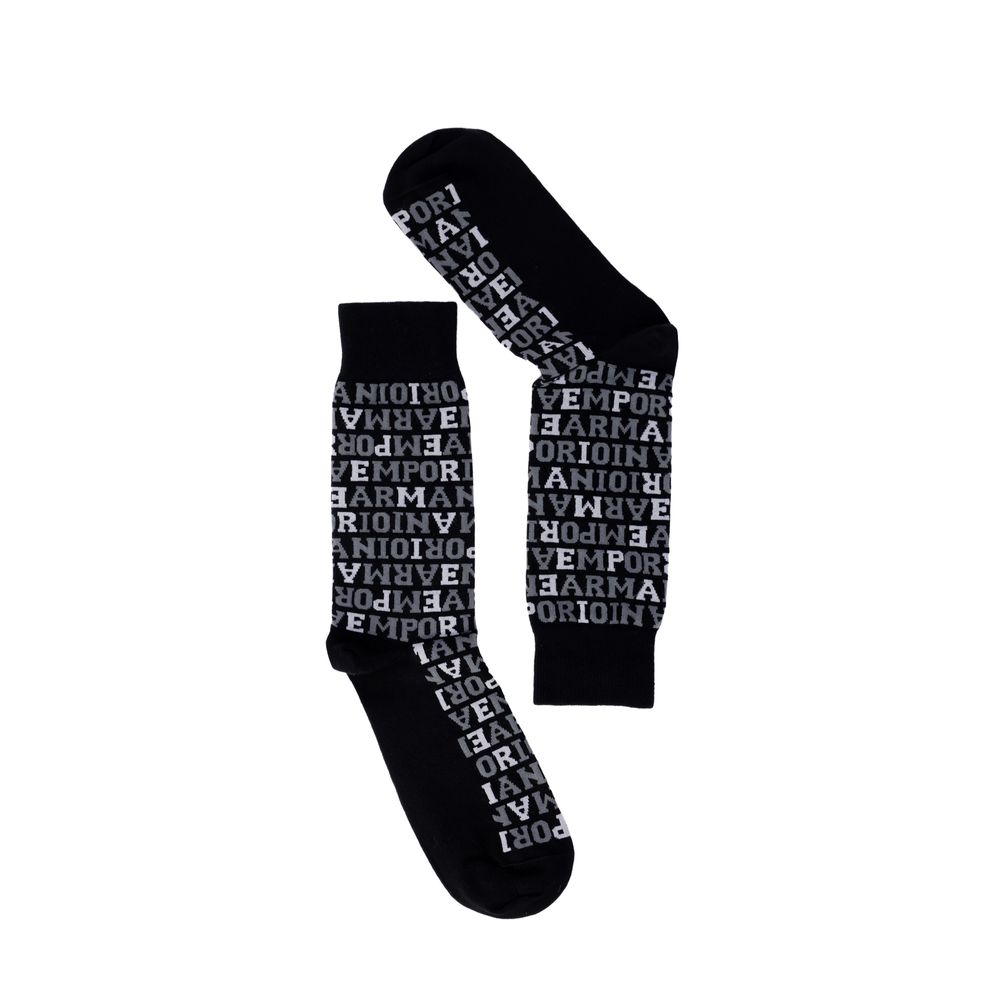 Emporio Armani Underwear – Schwarze Baumwollsocke