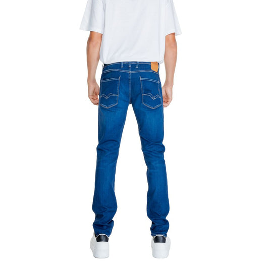 Replay – Blaue Jeans aus Baumwolle mit entspannter Passform