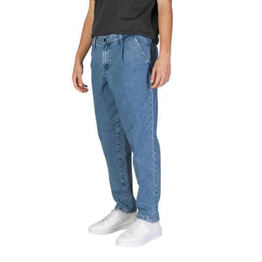 Jack Jones – Blaue Jeans aus Baumwolle mit entspannter Passform