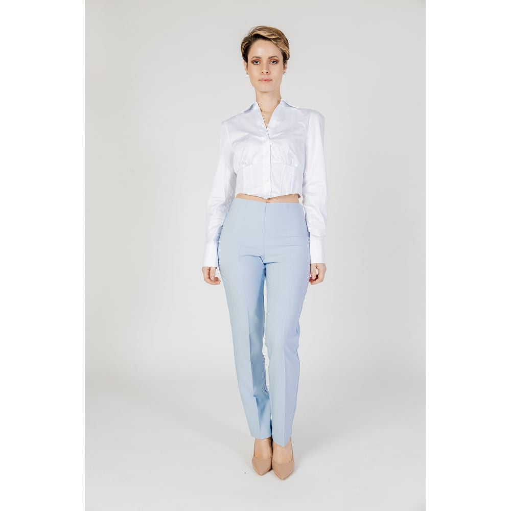 Sandro Ferrone Blaue Polyester Anzughose