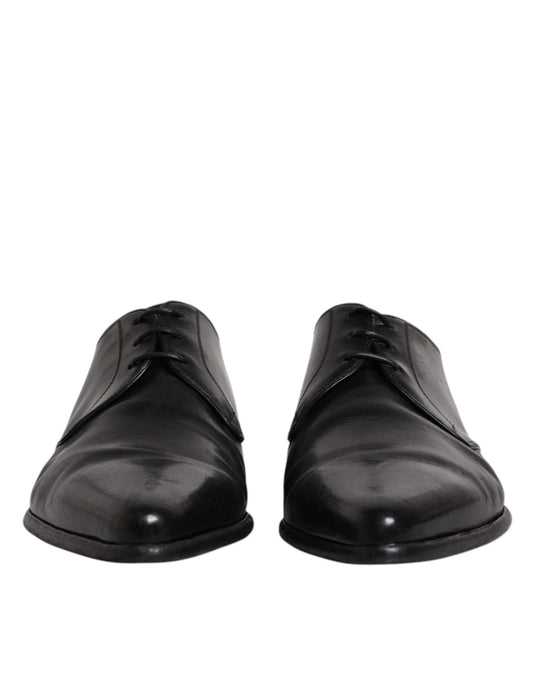 Dolce & Gabbana – Derby-Schuhe aus schwarzem Leder für Herren