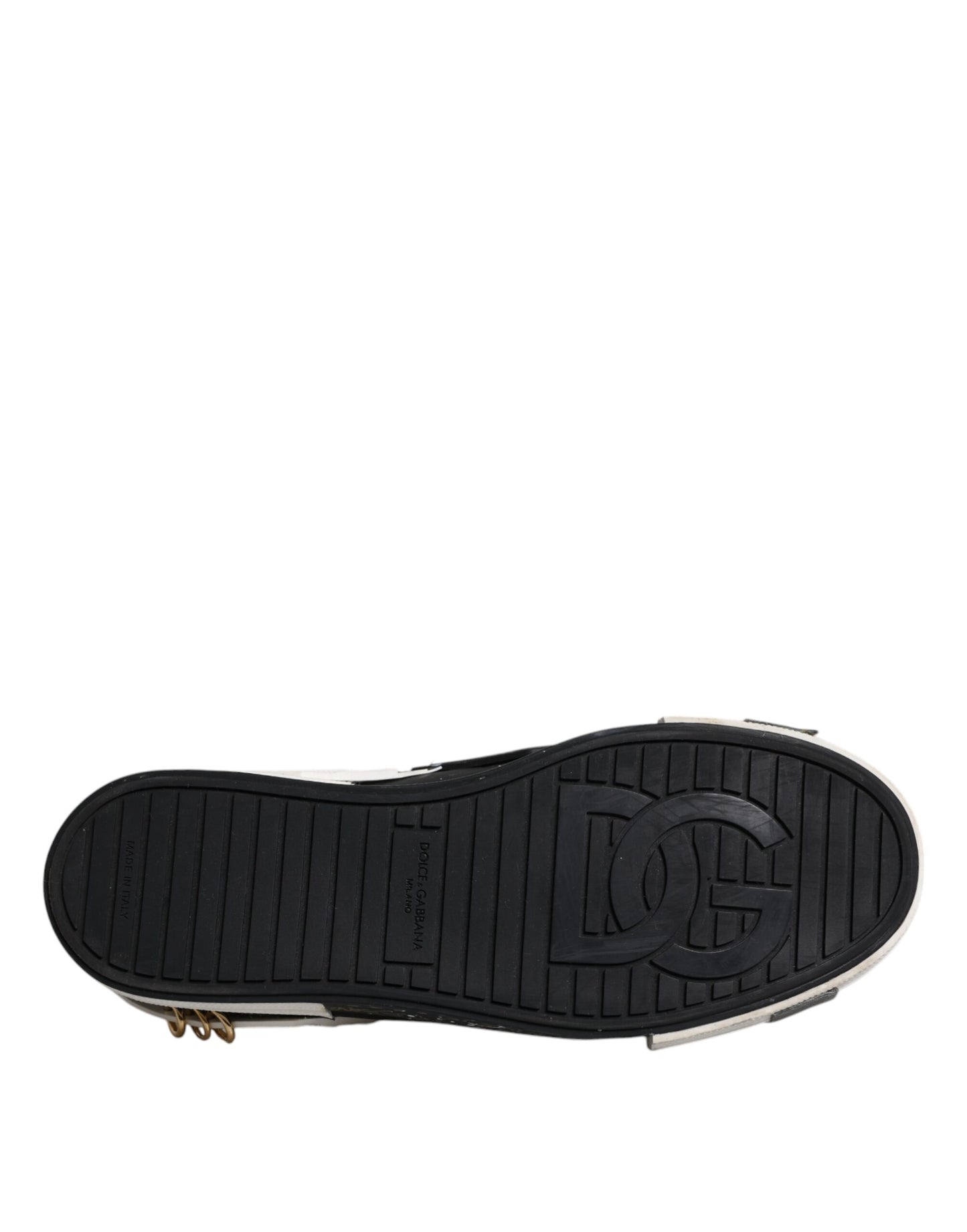 Dolce & Gabbana Schwarz Weiß Portofino Low Top Sneakers Schuhe