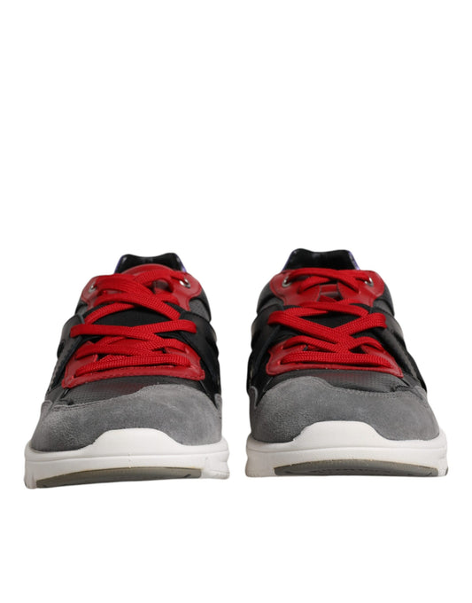 Dolce & Gabbana Mehrfarbige Low-Top-Sneakers aus Wildleder